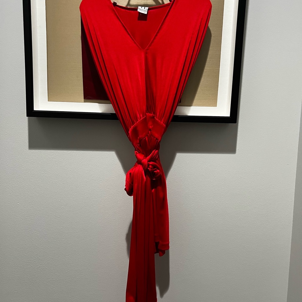 Halston red mini